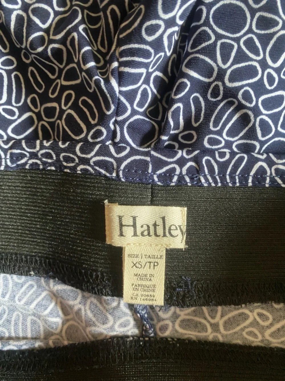 Navy & White Floral Wide Leg Pant